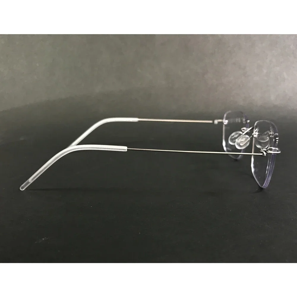 Tocco Eyeglasses Frames DELTA 100 COL.39 GUNMETAL Rimless Rectangle 54-17-146